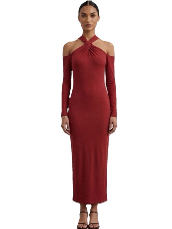 Astr Dresses & Skirts - ASTR Wrapped Strap Women’s Red Maroon Rust Polyester Maxi Dress Size Small
